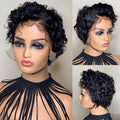 Deep Wave Human Hair Short Pixie Wig, 6 Inch - Lace Avenue Hair 6