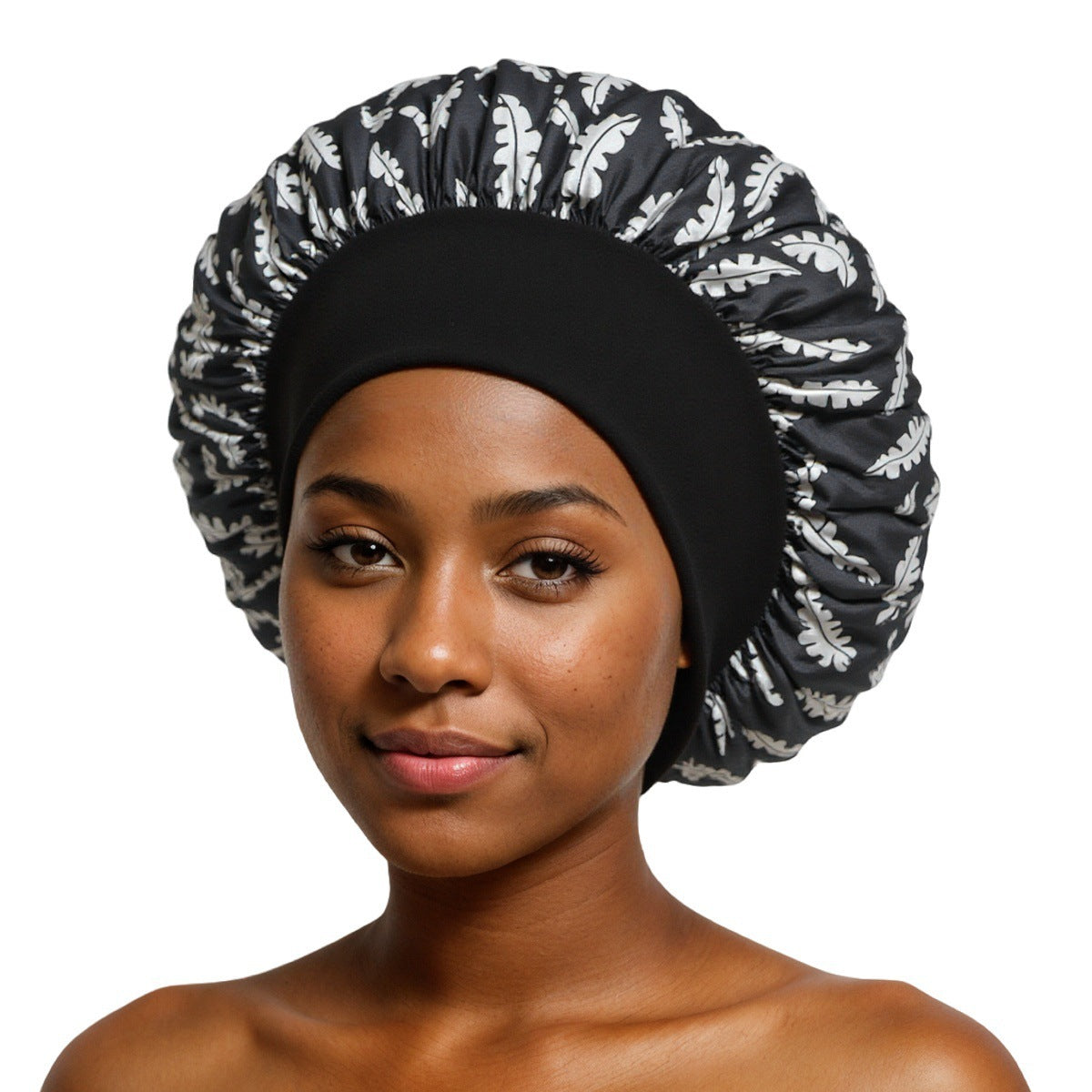 Satin Wide Brim Shower and Sleep Cap - Lace Avenue Hair 26