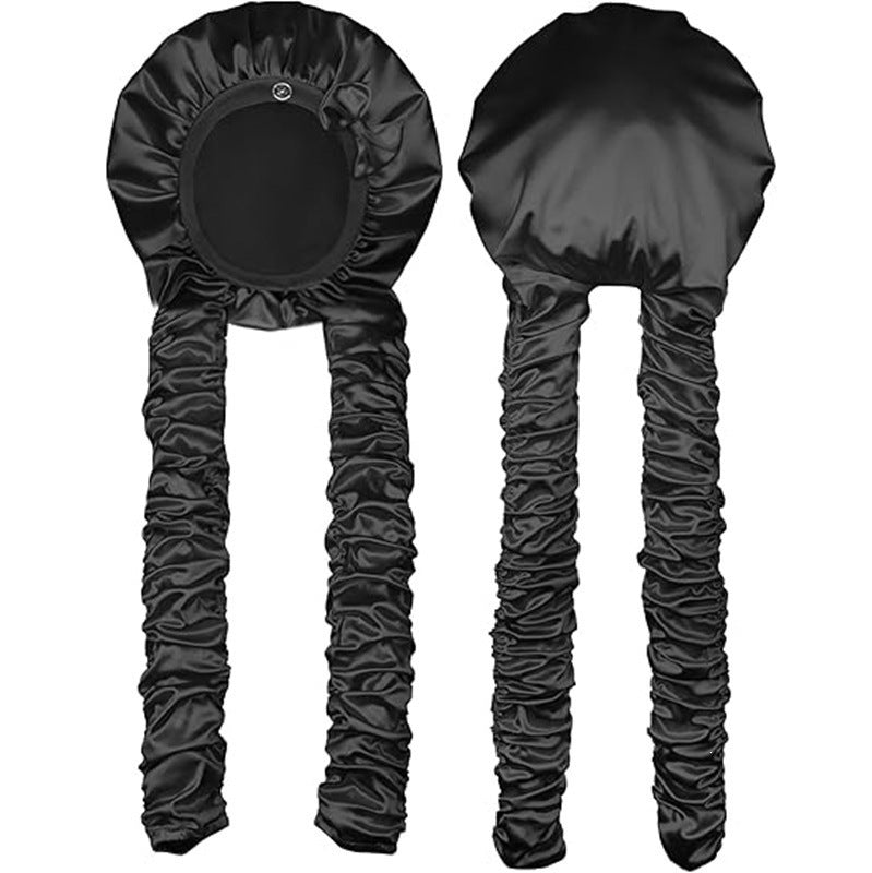 Satin Sleep Cap with Bow - Lace Avenue Hair 12