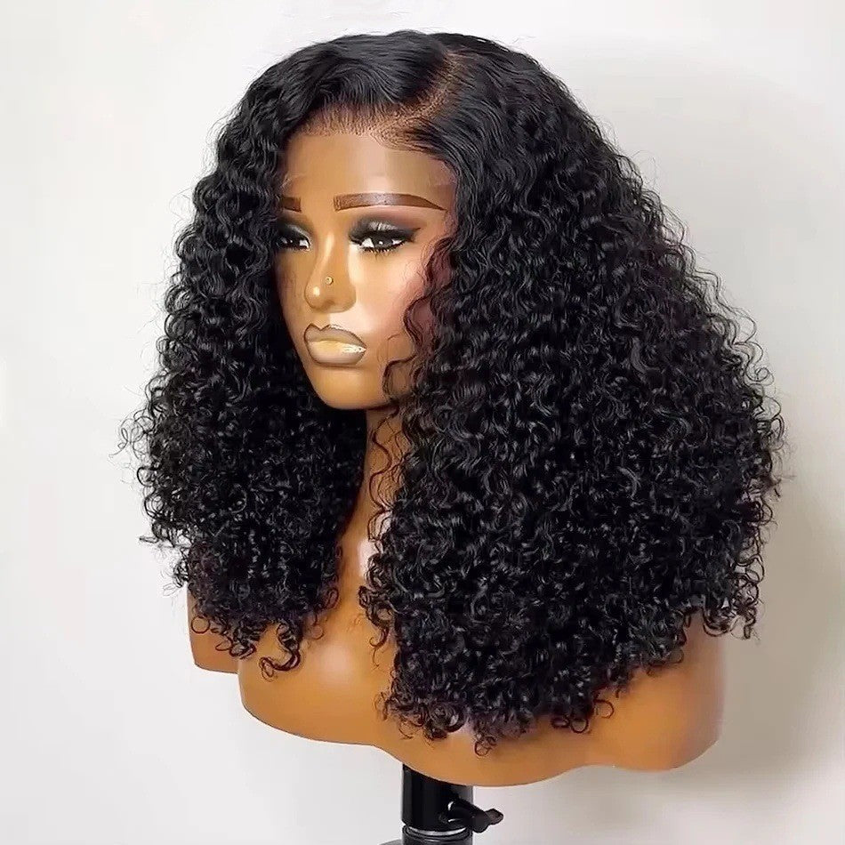 Curly Human Hair Pixie Lace Wig, Double Drawn - Lace Avenue Hair 2