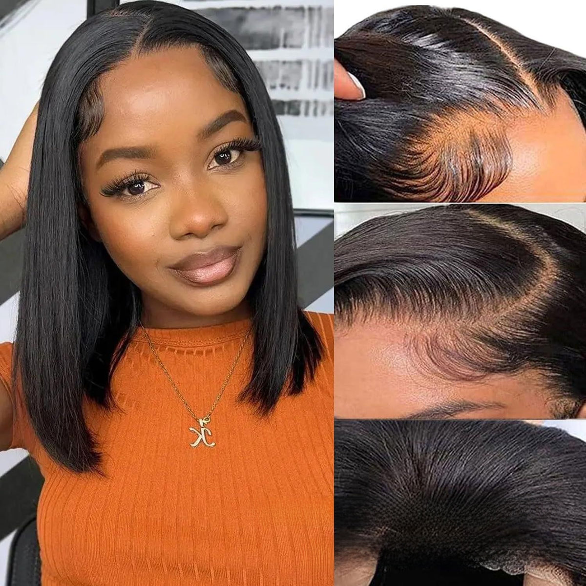 Straight Human Hair Bob Lace Wig, 5x5 Lace - Lace Avenue Hair 4