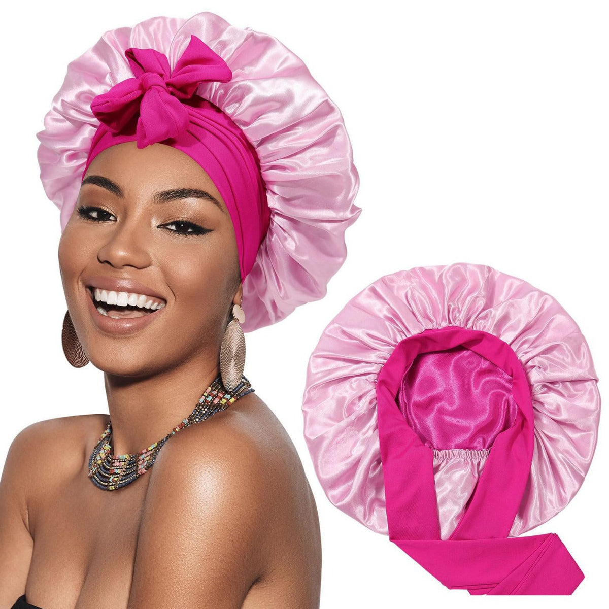 Lined Satin Bonnet - Lace Avenue Hair 2