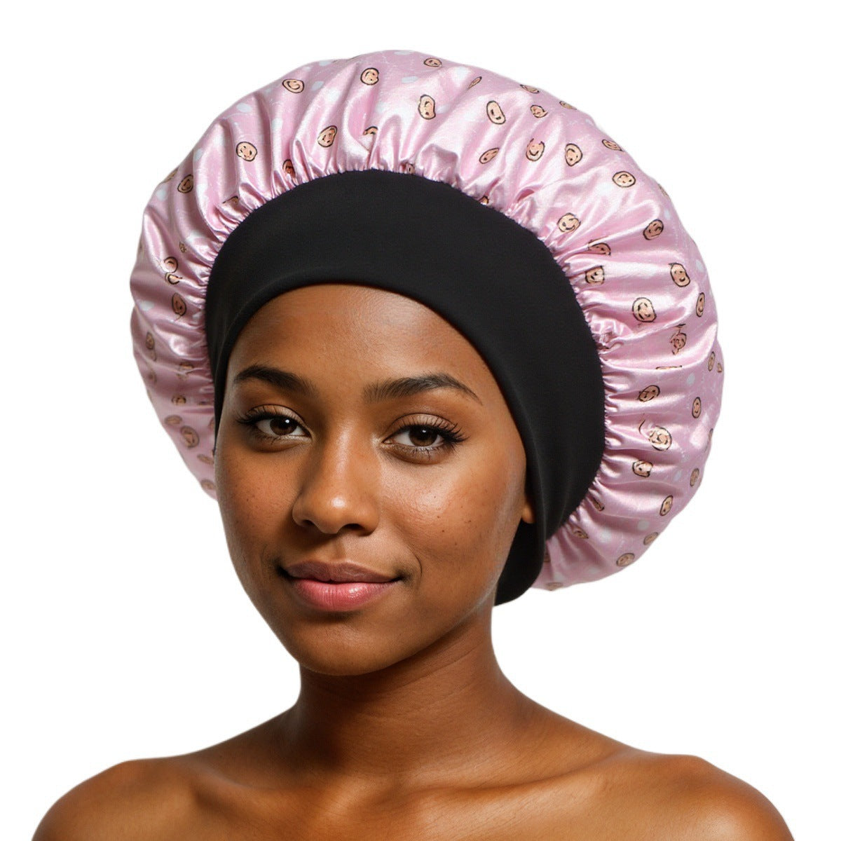 Satin Wide Brim Shower and Sleep Cap - Lace Avenue Hair 21