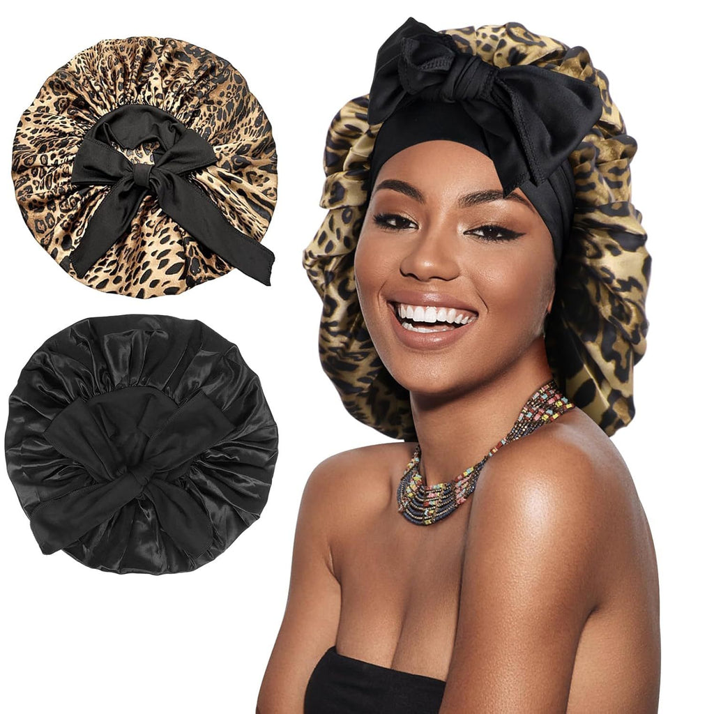 Satin Criss-Cross Sleep Bonnet - Lace Avenue Hair 2