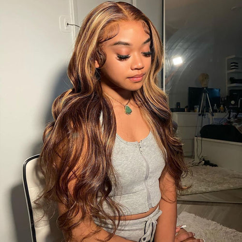 Body Wave Closure Wig, 4x4 Lace, P4/27 Highlight - Lace Avenue Hair 2