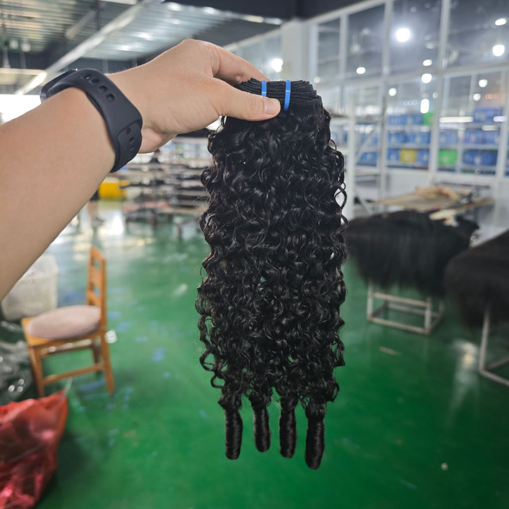Bouncy Curly Human Hair Bundles, 10-32 Inch