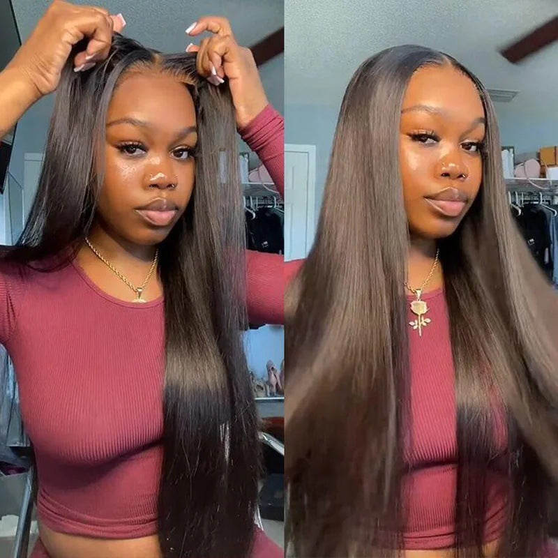 Straight Human Hair Lace Front Wig, 24-26 Inch - Lace Avenue Hair 2