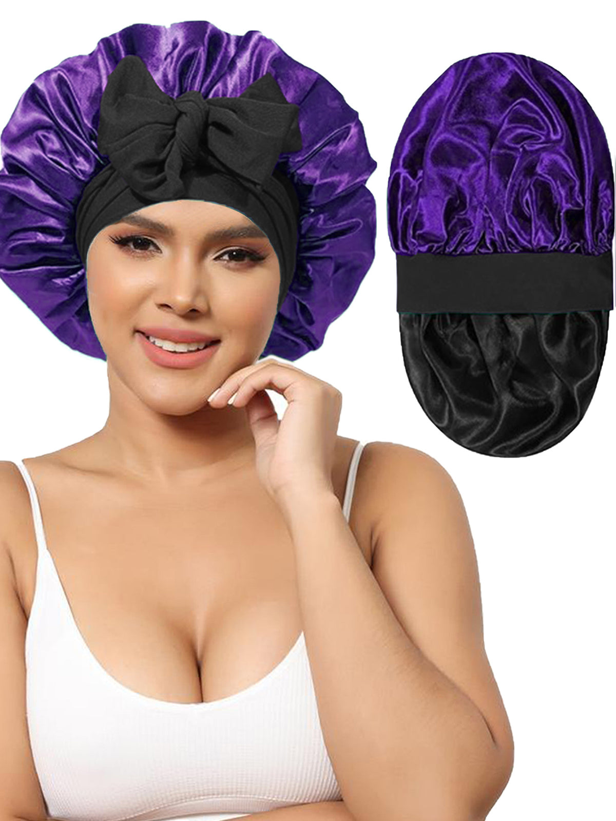 Lined Satin Bonnet - Lace Avenue Hair 20