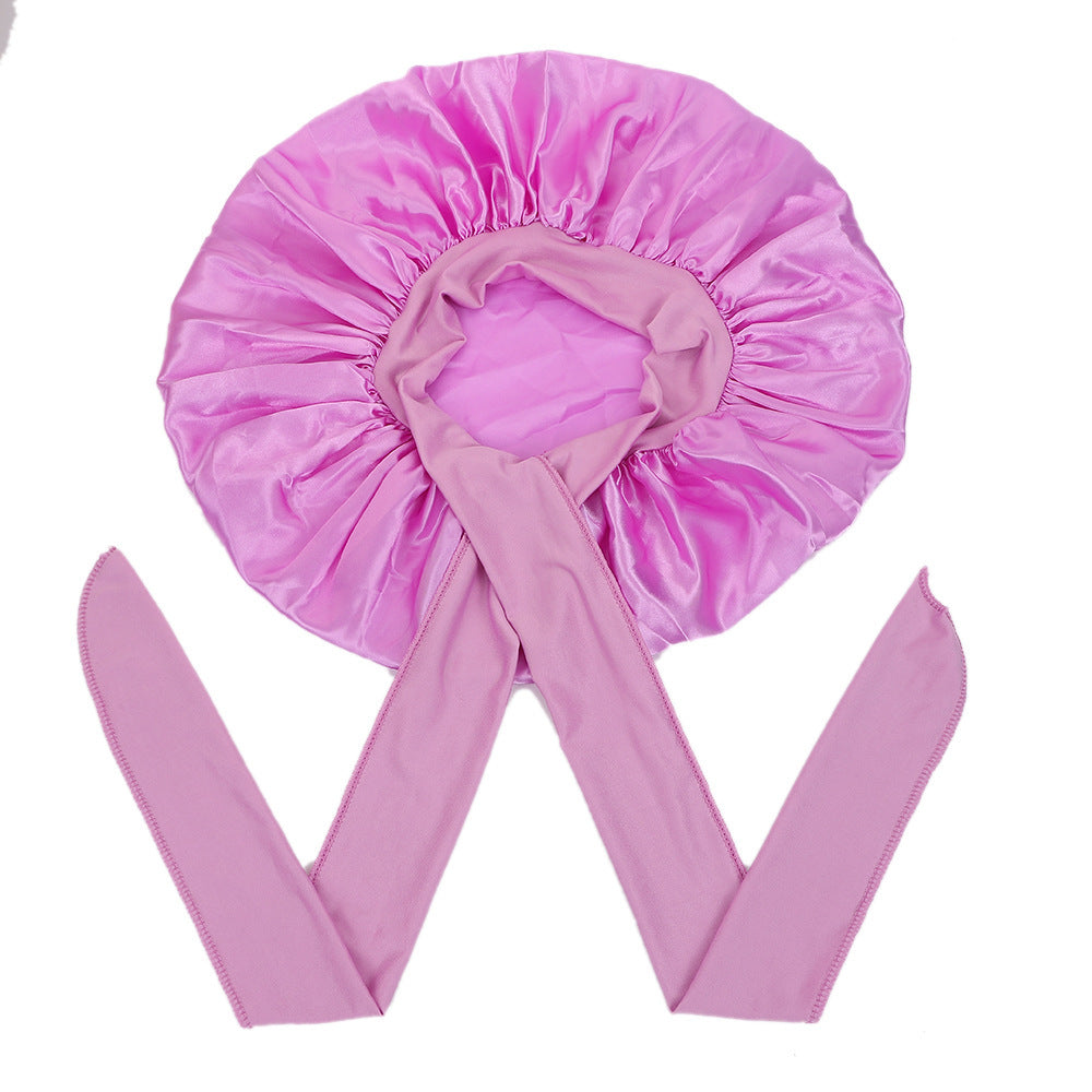 Satin Criss-Cross Sleep Bonnet - Lace Avenue Hair 12